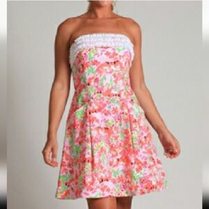 Lilly Pulitzer Strapless Ferra Dress Call‎ Me Kitty Cat 6